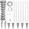vidaXL - Gaashek - met - palen - 25x1,5 - m - gegalvaniseerd - staal