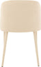 J-Line stoel Charlotte - textiel/metaal - beige - 2 stuks