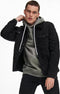 ONLY & SONS ONSLOUIS LIFE JACKET - Sherpa spijkerjas - Knoopsluiting - Zwart