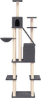 vidaXL - Kattenmeubel - met - sisal - krabpalen - 201 - cm - donkergrijs