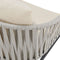 Juskys Tuinstoelen - 2 Rope stoelen - Inclusief rug- en zitkussens - Lichtgrijs