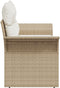 vidaXL - 2-Zits - Tuinbank - met - Kussens - Beige - Poly - Rattan