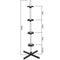 tectake® Aluminium Velgenboom - Velgenstandaard - Opslag voor 4 Banden tot 295mm / 20 Inch - Grijs