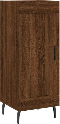 vidaXL - Dressoir - 34,5x34x90 - cm - bewerkt - hout - bruin - eikenkleur