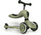 Scoot & Ride Highway Kick 1 - Kinderstep - Verstelbaar zadel en stuur - Olive