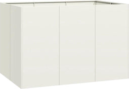 vidaXL - Plantenbak - 120x80x80 - cm - staal - wit