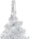 vidaXL - Kunstkerstboom - met - verlichting - en - kerstballen - 240 - cm - PET - zilver