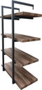 Wandrek ladder Stoer - wandplank boekenkast - wandkast - industrieel - 4 planken