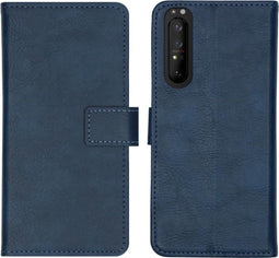 iMoshion Hoesje Geschikt voor Sony Xperia 1 II Hoesje Met Pasjeshouder - iMoshion Luxe Bookcase - Donkerblauw