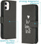 iMoshion Hoesje Geschikt voor iPhone 12 Mini Hoesje Met Pasjeshouder - iMoshion Design Softcase Bookcase - Wit / Zwart / Live Laugh Love
