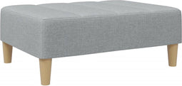 vidaXL - Voetenbank - 77x55x31 - cm - stof - lichtgrijs
