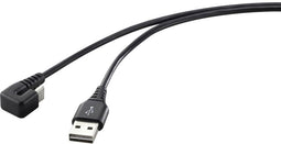 Renkforce RF-4609276 - USB-kabel USB 2.0 USB-C naar USB-A 1.00 m - U-vorm - Zwart