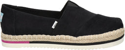 Toms Alpargate Platform Rope - Dames espadrille - Vegan canvas - Zwart - Maat 40
