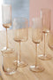 J-Line glas champagne Louise - glas - oranje - 6 stuks
