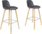 Zuiver Albert Kuip Barkruk 75 cm Donkergrijs - Set van 2