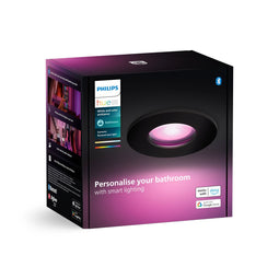 Philips Hue Xamento - badkamerinbouwspot - wit en gekleurd licht - zwart (1-pack)