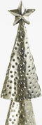 House of Seasons Kerstboom - Metaal - Gehamerd - Zilver - L15 x B8 x H68 cm