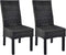 vidaXL - Eetkamerstoelen - 2 - st - kubu - rattan - en - mangohout - zwart