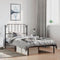vidaXL - Bedframe - met - hoofdbord - metaal - zwart - 100x190 - cm