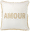 J-Line kussen Amour - textiel - wit/goud