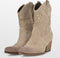PS Poelman Dixie - Cowboylaarzen - Western hak 7 cm - Bruin Beige Taupe - Maat 38