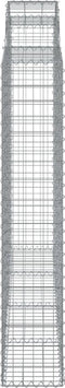 vidaXL - Schanskorven - 7 - st - gewelfd - 200x30x160/180 - cm - ijzer