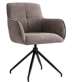 Criks Design Charly - Draaibare eetkamerstoel - 360° draaibaar - Bruin