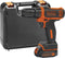 BLACK+DECKER BDCDD12 - Accuschroefboormachine - 10,8V lithium-ion met 2 accu's en snellader