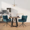 vidaXL - Eetkamerstoelen - draaibaar - 2 - st - fluweel - blauw