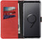 Selencia Galaxy S9 Plus - Echt Lederen Bookcase - 3 Pashouders - Rood