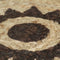 vidaXL - Vloerkleed - handgemaakt - met - donkerbruine - print - 90 - cm - jute
