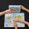 UNIDRAGON Houten Kinderpuzzel - Wereldkaart - 100 stukjes - 43x30 cm
