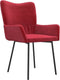 vidaXL - Eetkamerstoelen - 2 - st - fluweel - wijnrood