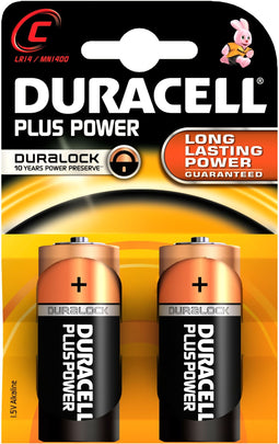 Duracell C Plus Power - Batterijen Alkaline - Oranje (2 stuks)