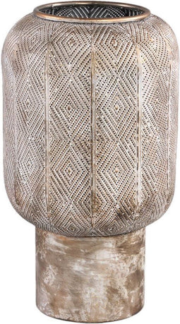 PTMD Clivo Gold Iron Table Lamp Antique Look Round S