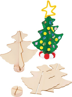 Maak je eigen Houten Kerstboom, Set van 12