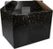 Maaltijdbezorgbox - Sparkling stars - golfkarton - 370x275x250mm - zwart/goud - 15 stuks
