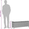 vidaXL - Tuinbank - met - kussen - 110x30x40,5 - cm - poly - rattan - zwart