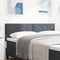 vidaXL - Hoofdbord - met - Diamant - Blokken - Ontwerp - Donkergrijs - 160 - cm - Velours