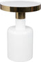 Zuiver Glam Bijzettafel Rond 36 cm Wit/ Goud