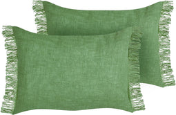 MABA - Sierkussen set van 2 - Groen - 35 x 50 cm - Katoen