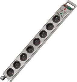 Brennenstuhl Super-Solid - Overspanningsbeveiligde stekkerdoos 13.500A - 8x Geaarde contacten - Grijs