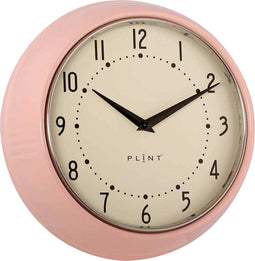 PLINT Retro Wandklok - 23 cm Doorsnede - Roze