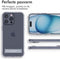 imoshion Hoesje Geschikt voor iPhone 15 Pro Max Hoesje - imoshion Stand Backcover - Transparant