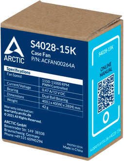 Arctic S4028-15K - PC-ventilator - 40mm - Zwart