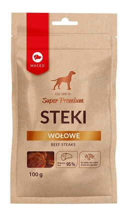 MACED Beef Steaks - Dog treat - 100 g