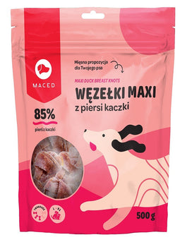 MACED Maxi duck breast knots - Dog treat - 500g