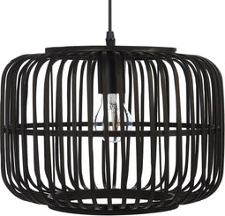 MACHEKE - Hanglamp - Zwart - Bamboehout