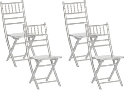 MACHIAS - Eetkamerstoel - Zilver - Beukenhout