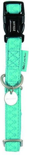 Macleather halsband blauw - 15 mm x 20-40 cm